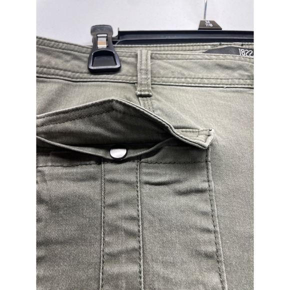1822 Denim Women Olive Green Wide Leg Cargo Pants Size 14/32 - Picture 11 of 13